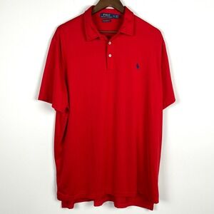 Polo Ralph Lauren Performance Shirt Mens XL Red Short Sleeve Pony Logo Polo